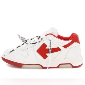 Whites and red men’s off-white sneakers